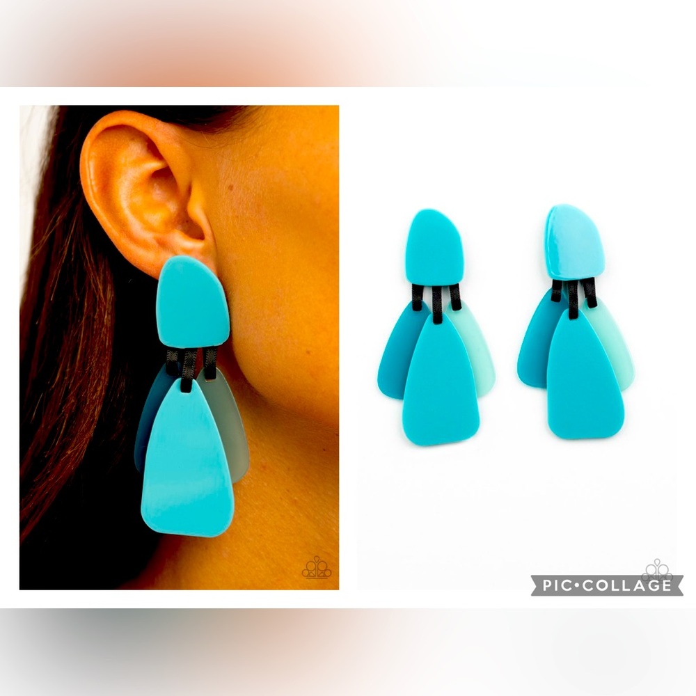 Paparazzi All Faux One Blue Post Earrings
